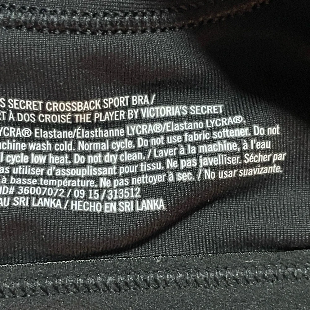 Victoria’s Secret VSX “The Player” Performance Sport Bra Black Crossback L - Picture 7 of 9